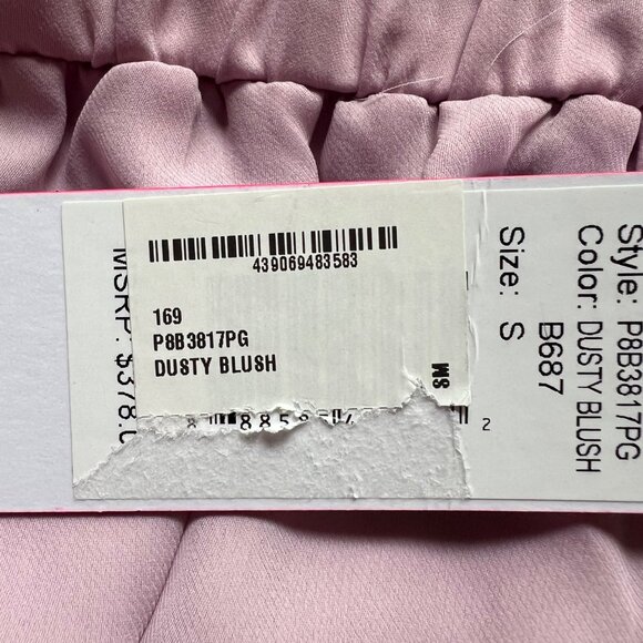 Parker Size S Dusty Blush Pink Sleeveless Ruffle Tiered Halter Mini Dress NWT - Picture 13 of 16
